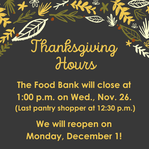 Thanksgiving hours